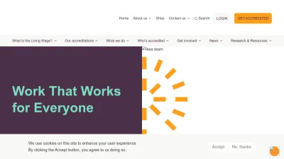 Screenshot of Livingwage.org.uk