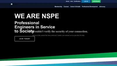 Screenshot of Nspe.org