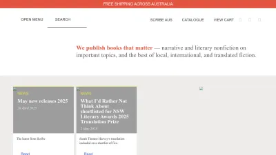 Screenshot preview of scribepublications.com.au