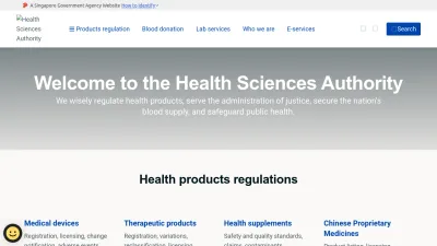 Screenshot of Hsa.gov.sg