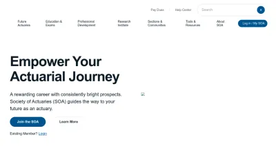 Screenshot preview of soa.org
