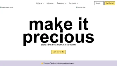 Screenshot of Preciousplastic.com