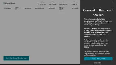 Screenshot of Unicreditgroup.eu
