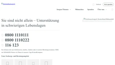 Screenshot preview of telefonseelsorge.de