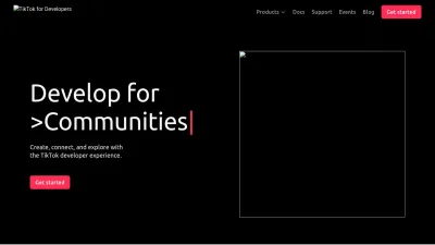 Screenshot of Developers.tiktok.com