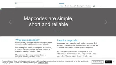 Screenshot of Mapcode.com