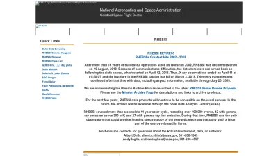 Screenshot preview of hesperia.gsfc.nasa.gov
