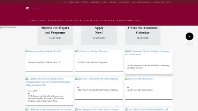 Screenshot preview of aub.edu.lb