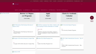 Screenshot of Aub.edu.lb