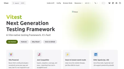 Screenshot preview of vitest.dev