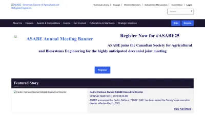 Screenshot of Asabe.org