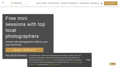 Screenshot preview of shoott.com