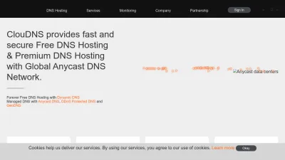 Screenshot of Cloudns.net