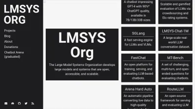 Screenshot of Lmsys.org