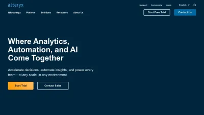 Screenshot preview of alteryx.com