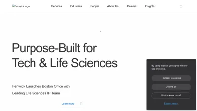 Screenshot of Fenwick.com