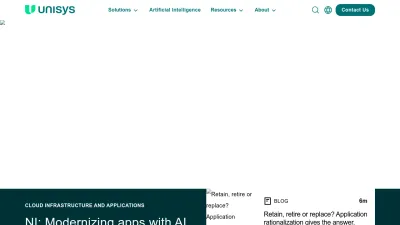 Screenshot of Unisys.com