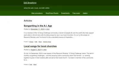 Screenshot of Stillbreathing.co.uk