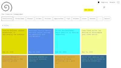 Screenshot of Thecreativeindependent.com