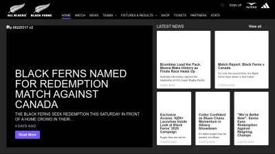 Screenshot of Allblacks.com
