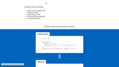 Screenshot of Jsonnet.org