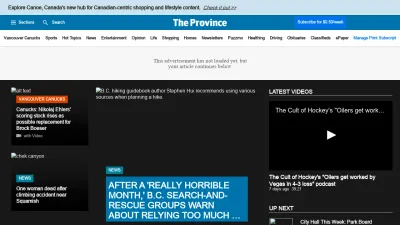 Screenshot of Theprovince.com