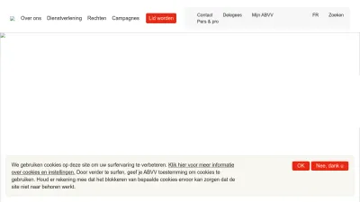 Screenshot of Abvv.be