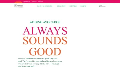 Screenshot of Avocadosfrommexico.com
