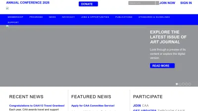 Screenshot of Collegeart.org