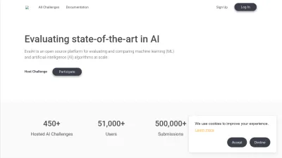 Screenshot of Eval.ai