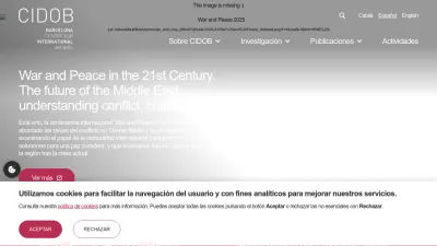 Screenshot of Cidob.org