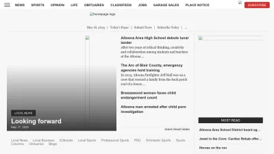 Screenshot of Altoonamirror.com
