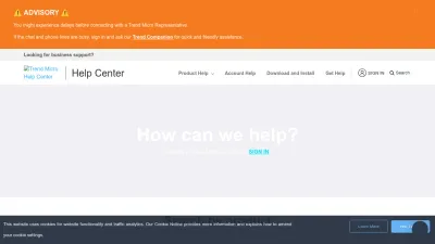 Screenshot of Helpcenter.trendmicro.com