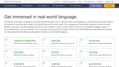 Screenshot of Blogs.transparent.com