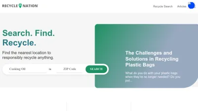 Screenshot of Recyclenation.com