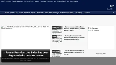 Screenshot of Wlox.com