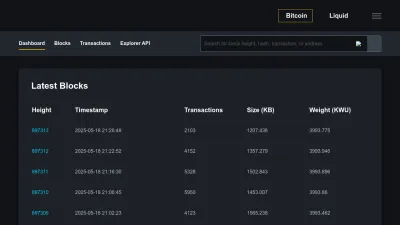 Screenshot preview of blockstream.info