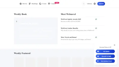 Screenshot of Webnovel.com