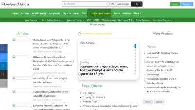 Screenshot of Lawyersclubindia.com