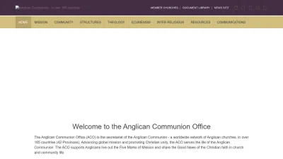 Screenshot of Anglicancommunion.org