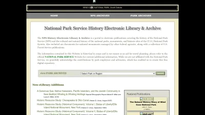 Screenshot of Npshistory.com