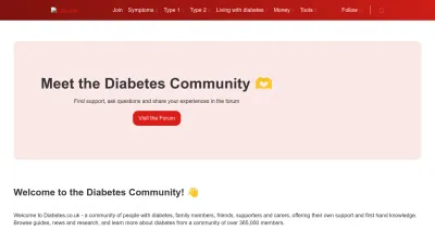 Screenshot of Diabetes.co.uk