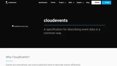 Screenshot of Cloudevents.io