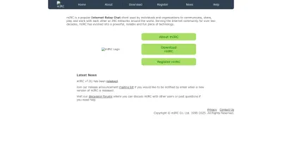 Screenshot of Mirc.com