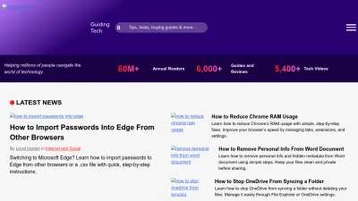 Screenshot of Guidingtech.com