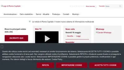 Screenshot of Comune.roma.it