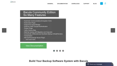 Screenshot of Bacula.org