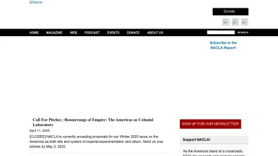 Screenshot of Nacla.org