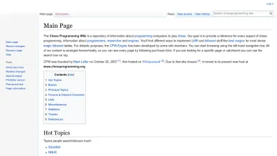 Screenshot of Chessprogramming.org