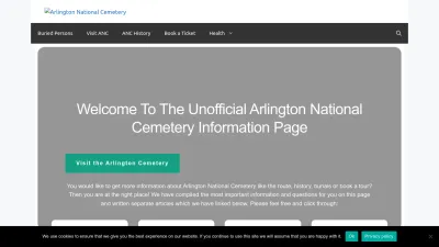 Screenshot of Arlingtoncemetery.net